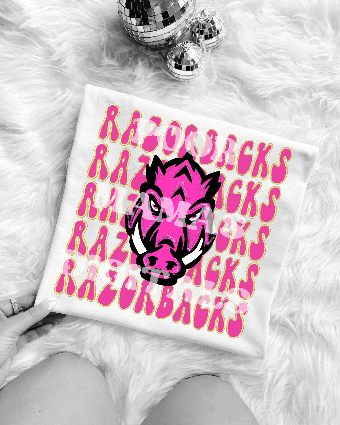Razorbacks Preppy Mascot Gameday Graphic T-Shirt Design DIGITAL DOWNLOAD FILE PNG