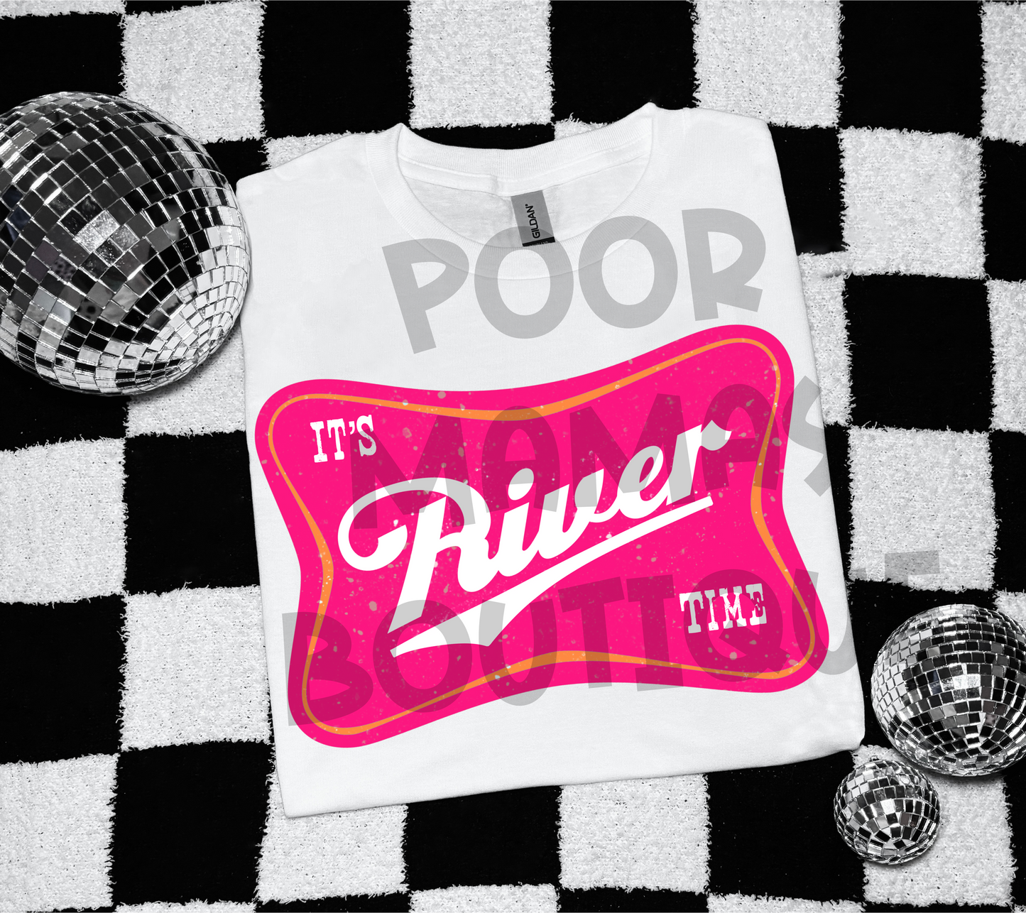 It’s river time retro trendy summer beer digital download png