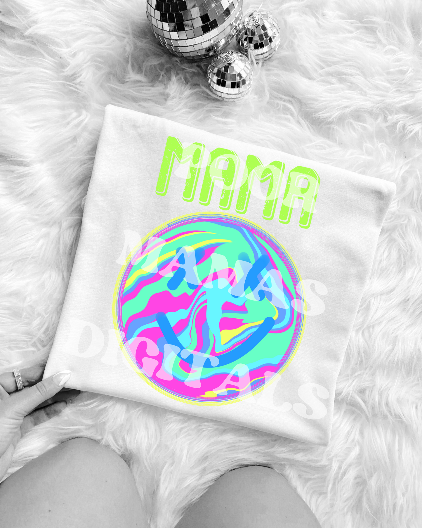 Retro Tie Dye Mama Trendy DIGITAL FILE PNG