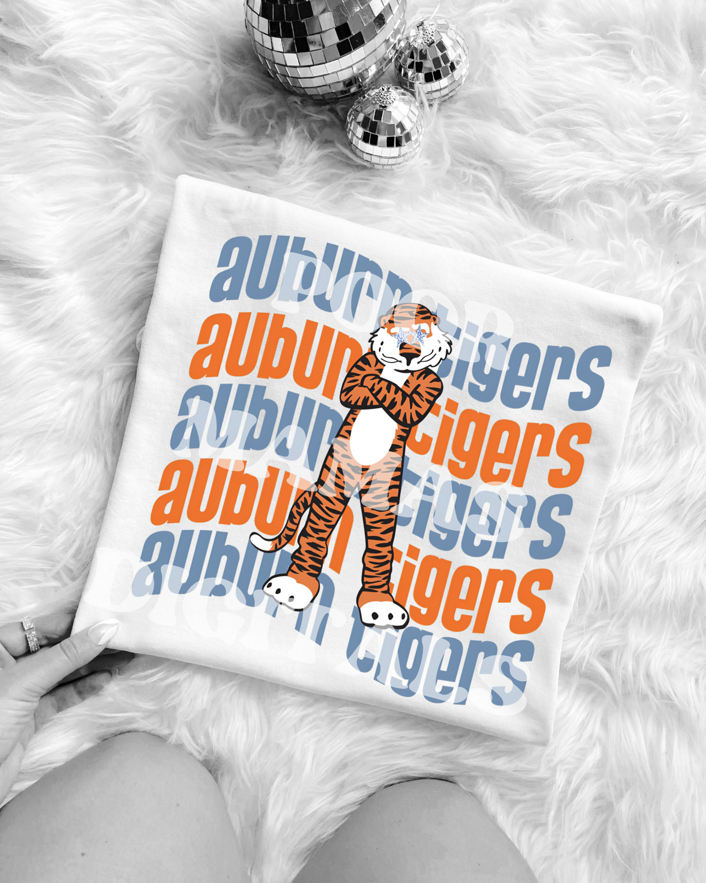 Auburn Tigers Preppy Mascot Gameday DIGITAL FILE PNG
