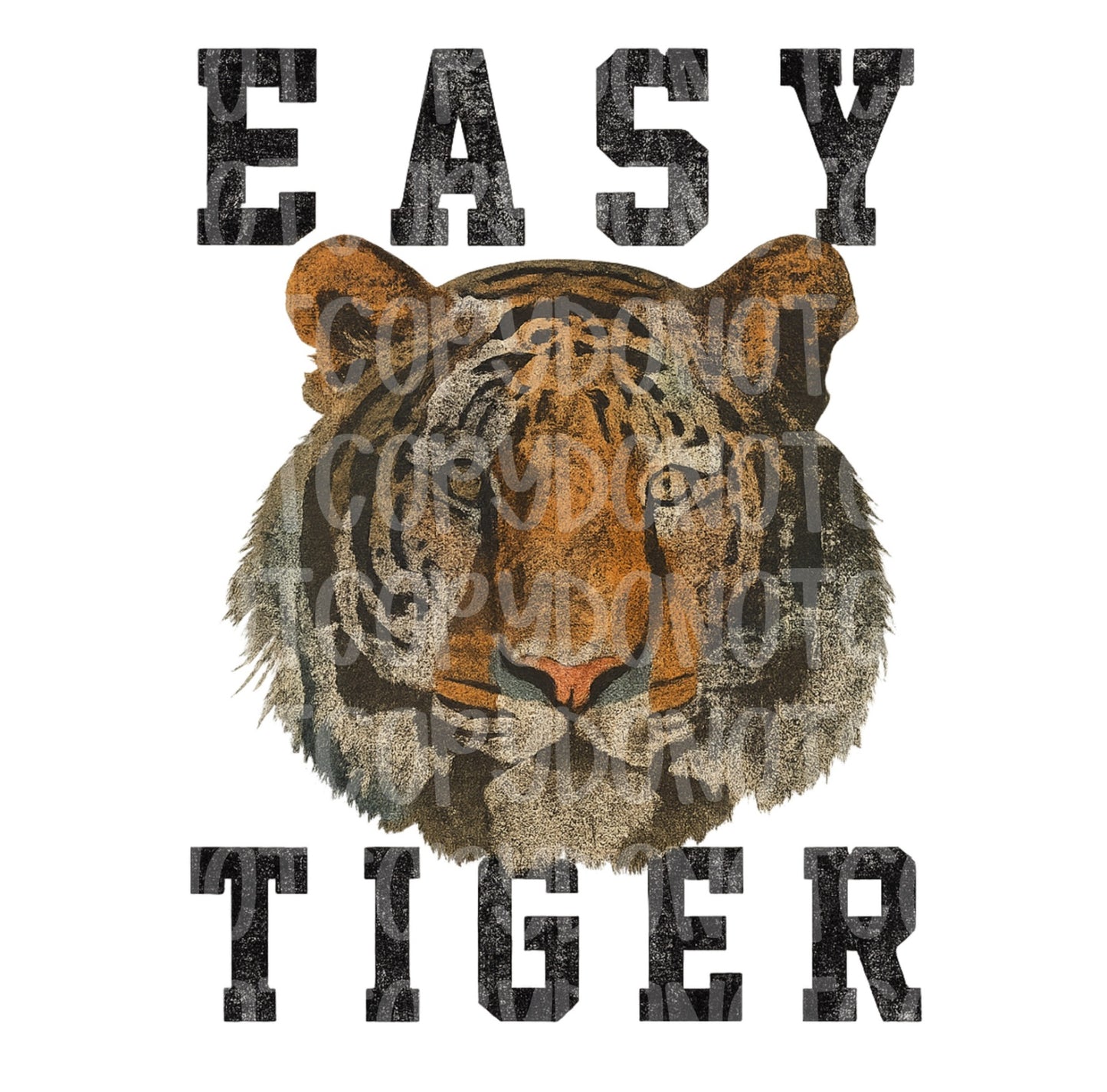 Easy tiger vintage retro digital download png