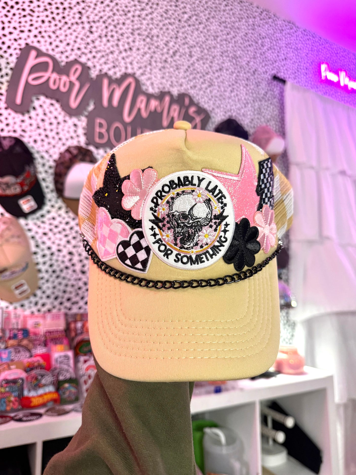Probably late for something trucker hat