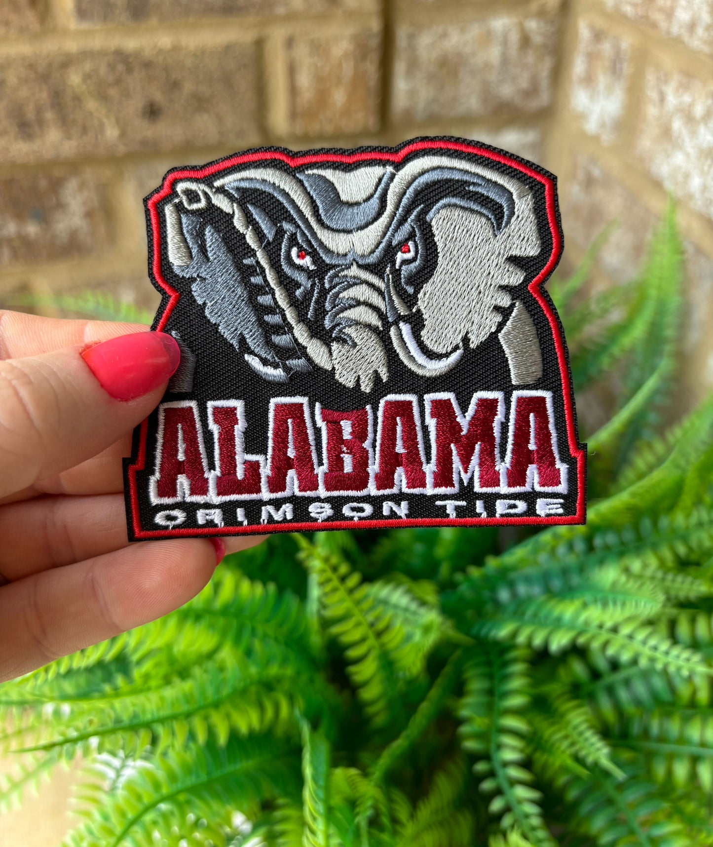 Alabama Crimson Tide Embroidered iron on trucker hat patch