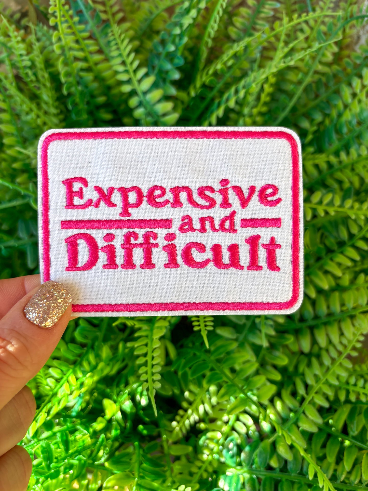 Expensive and difficult iron on trucker hat patch