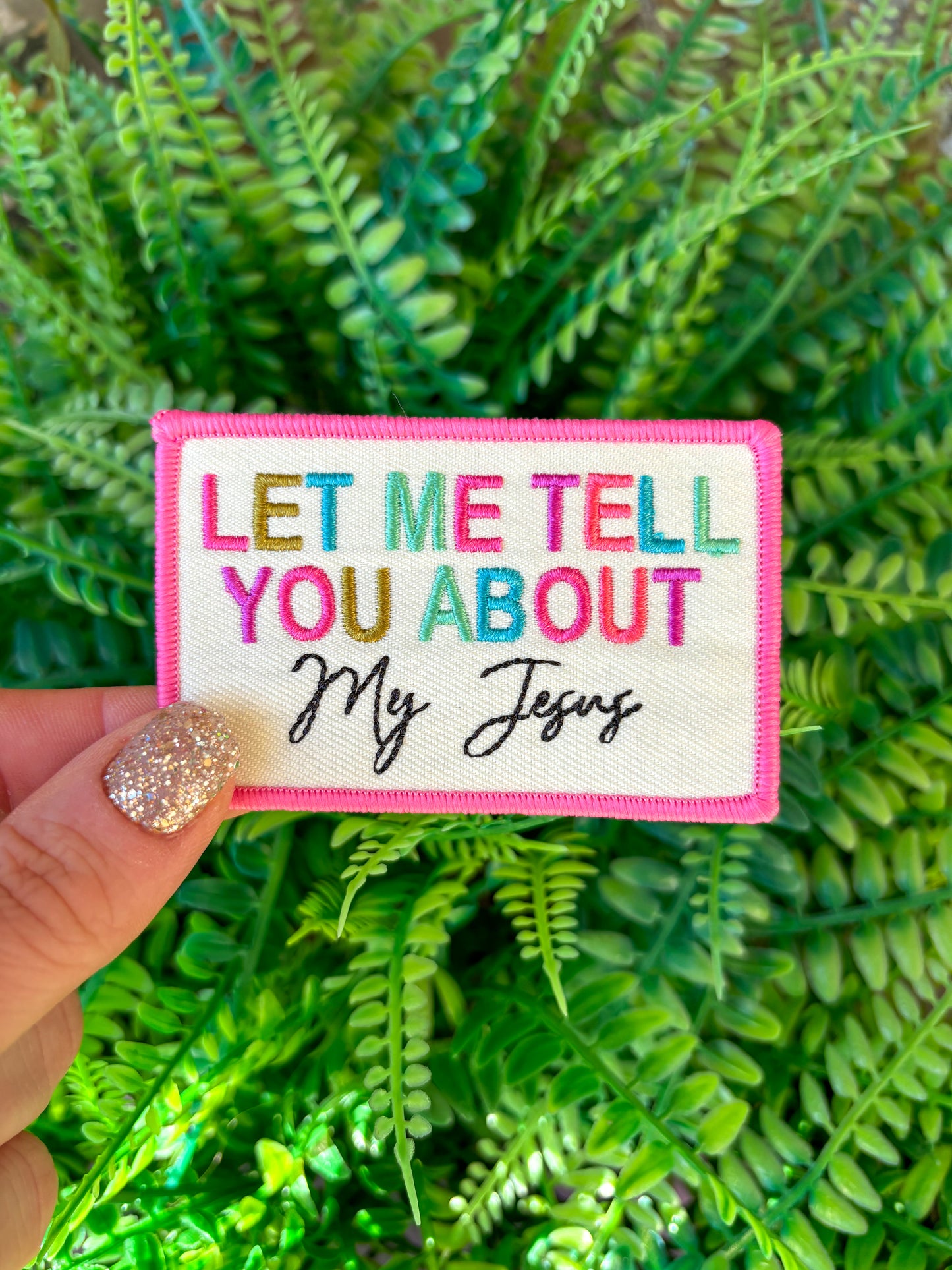 Let me tell you about my Jesus iron on trucker hat patch