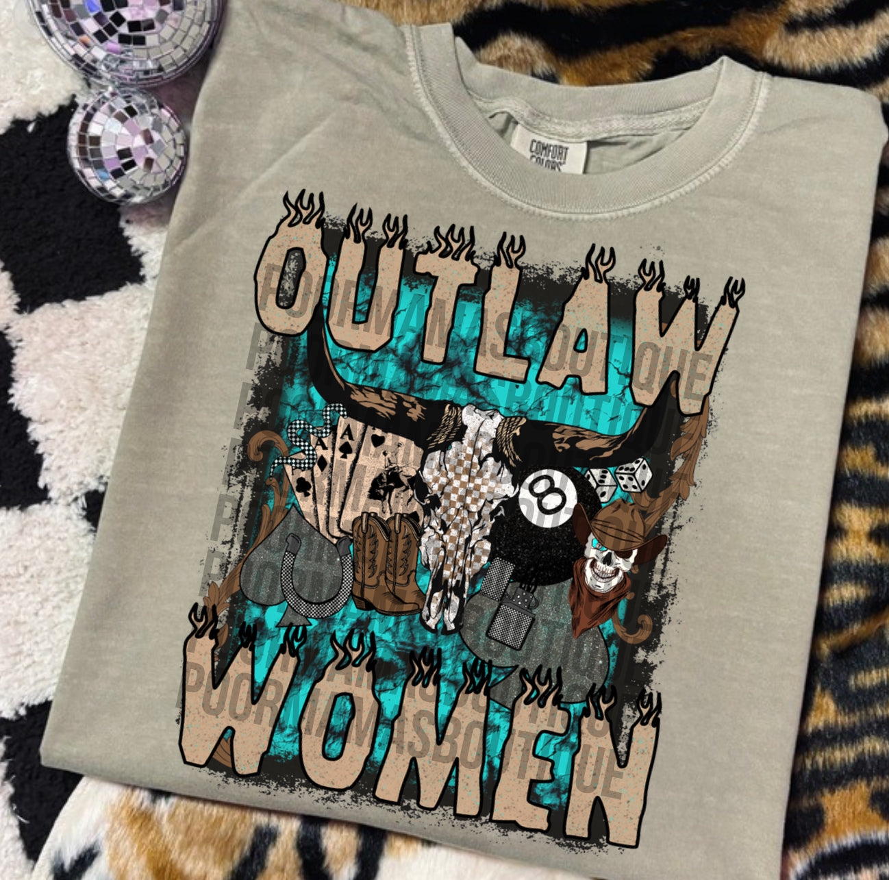 Outlaw woman western turquoise collage DIGITAL DOWNLOAD PNG