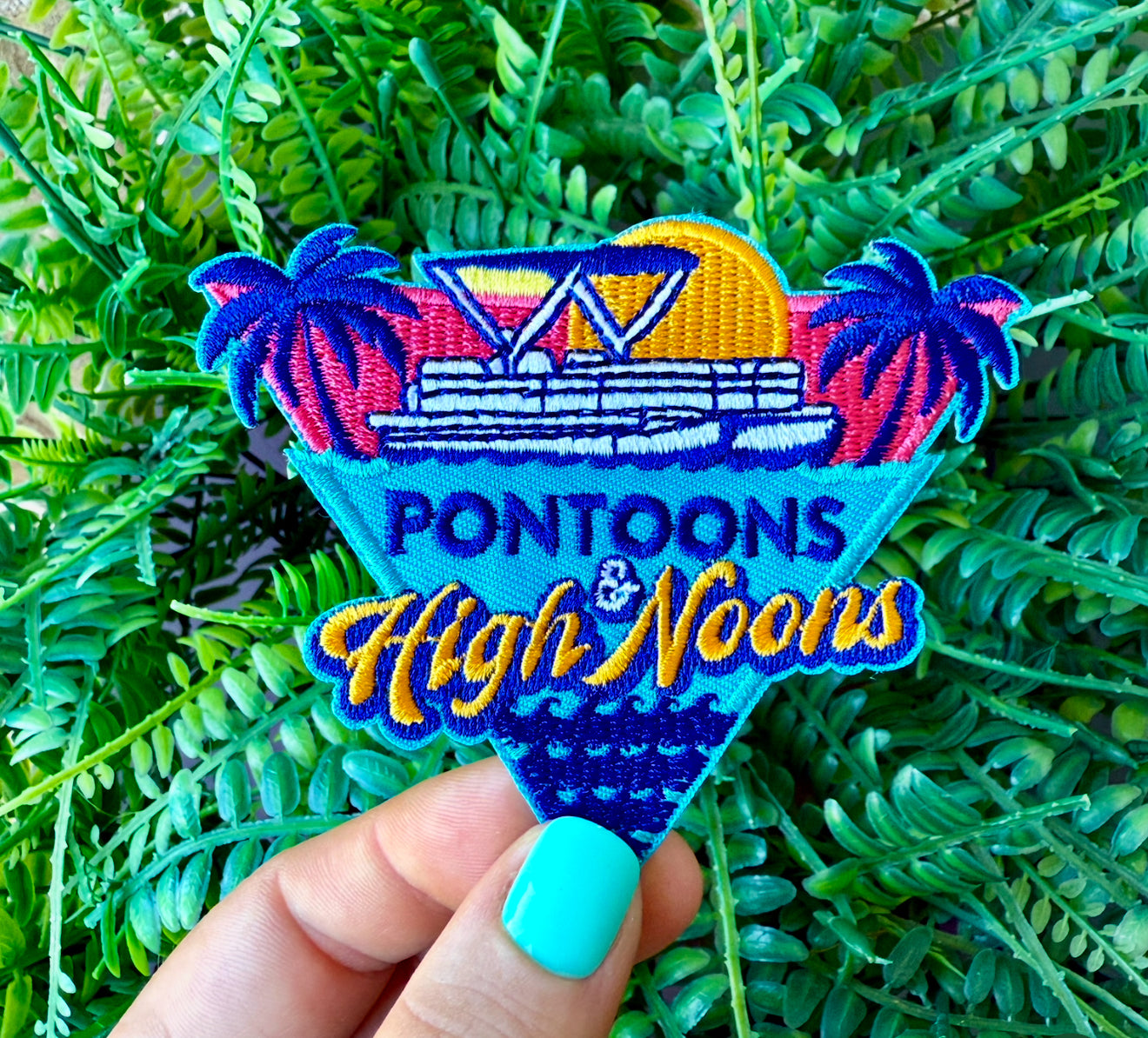 Pontoons and highnoons summer iron on patch
