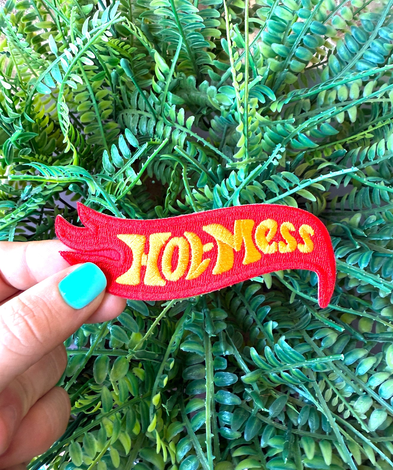 Hot mess iron on patch