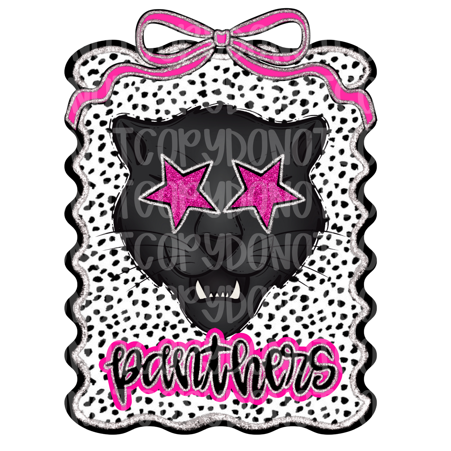 Preppy panthers mascot digital download png