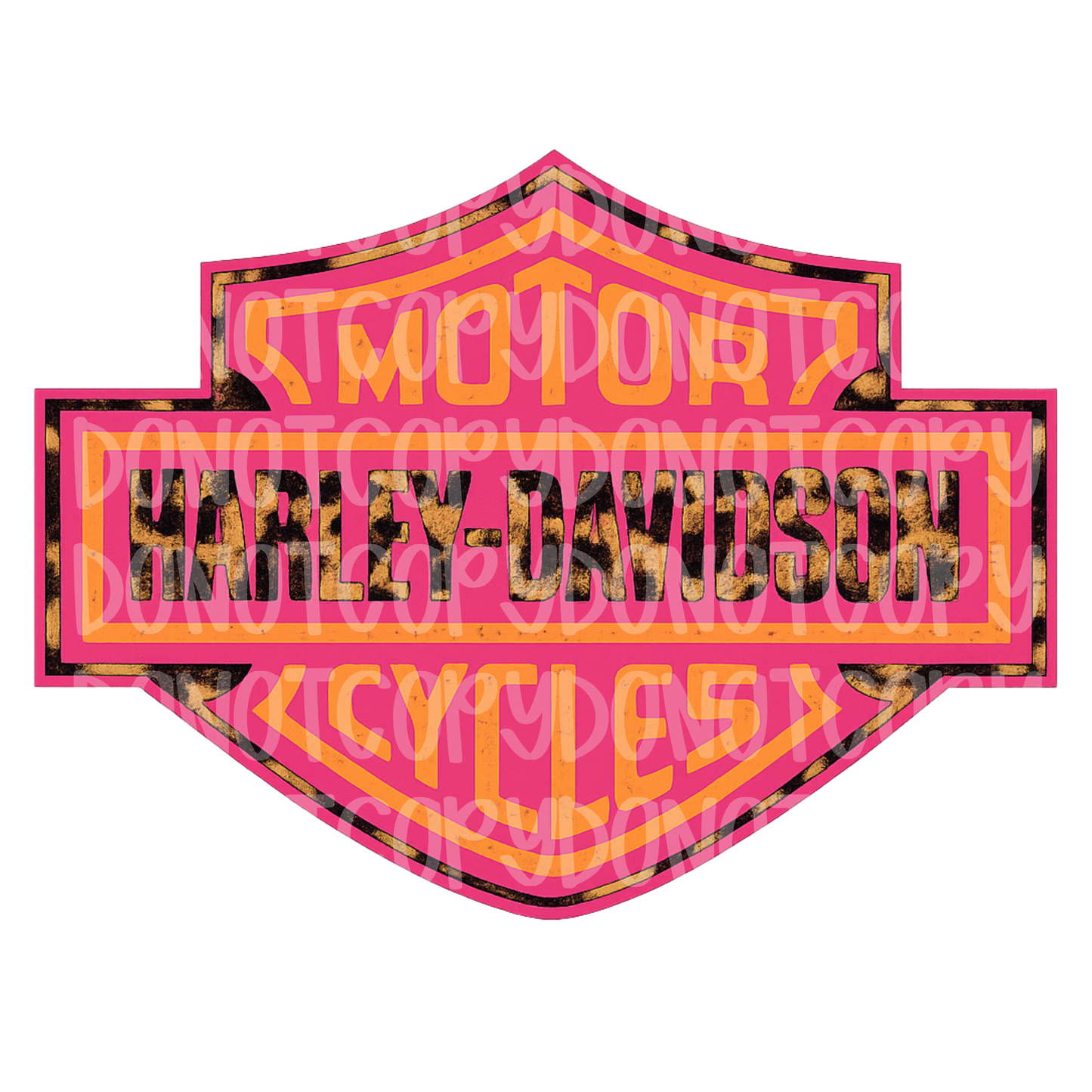Harley leopard neon digital download png design
