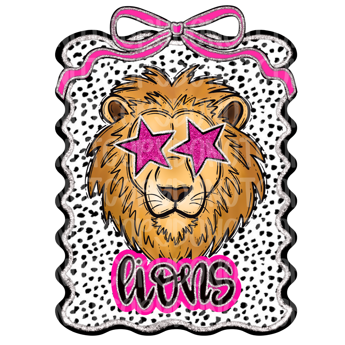 Preppy lions mascot digital download png