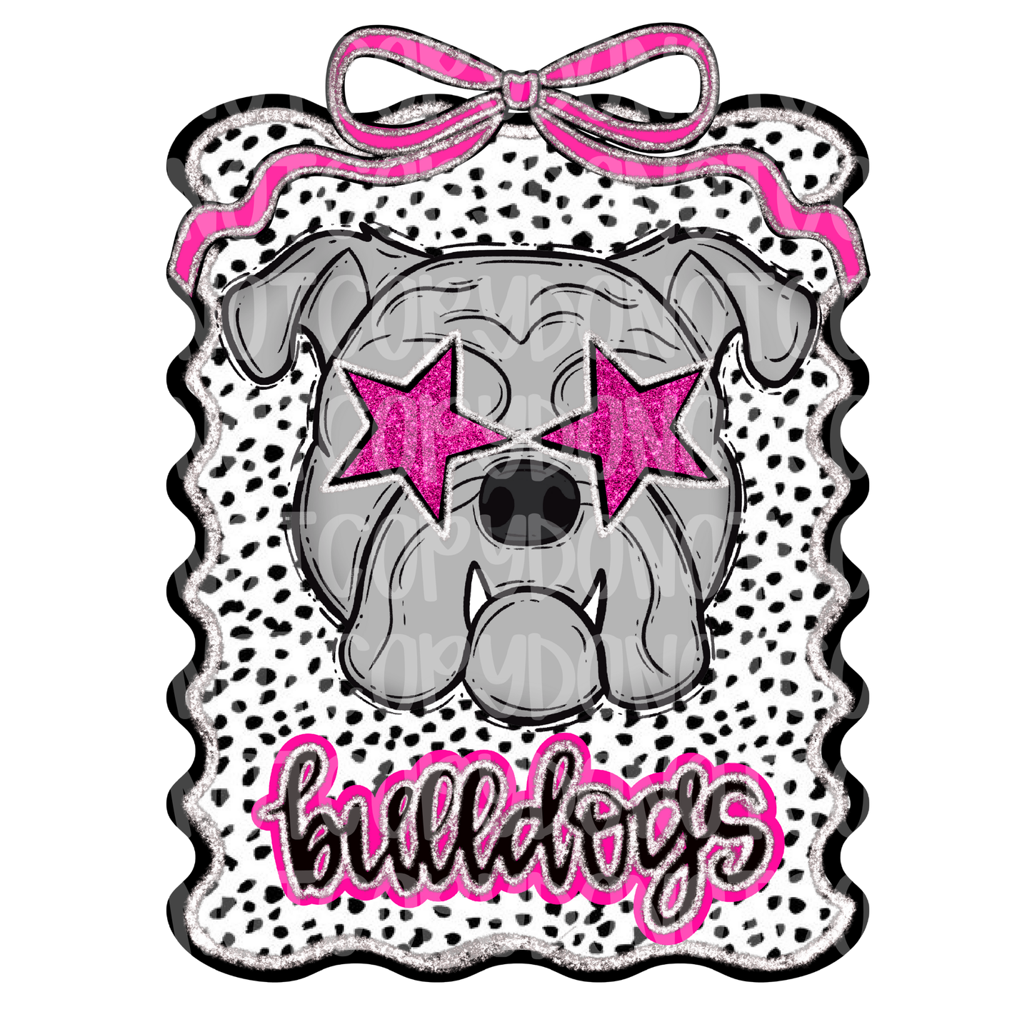 Preppy bulldogs mascot digital download png