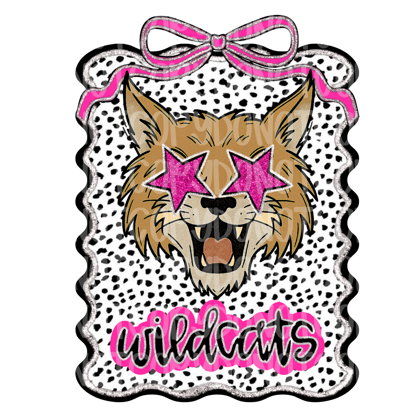 Preppy wildcats mascot digital download png