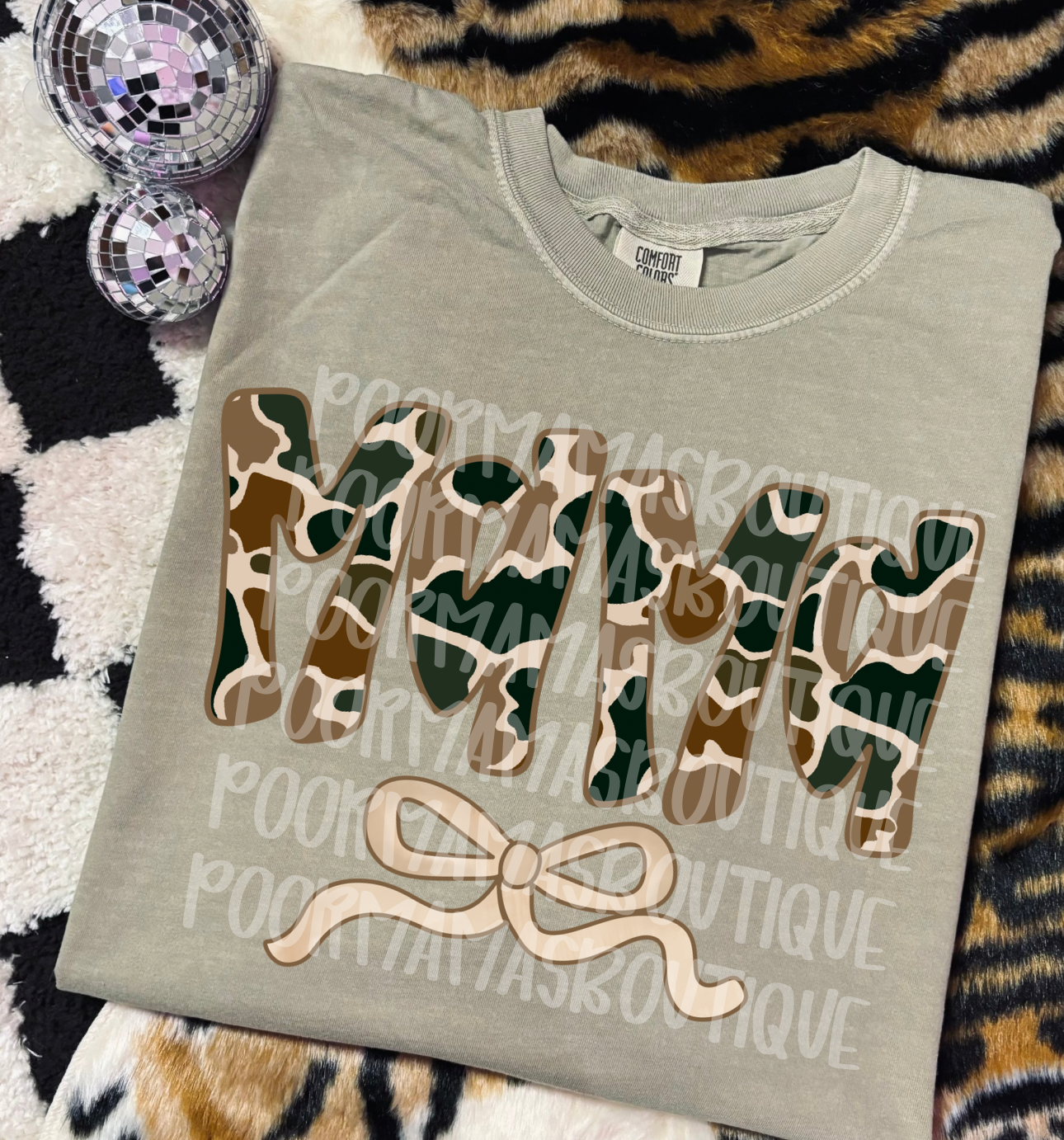 Camo MAMA with Bow PNG • Western Sublimation Digital Download