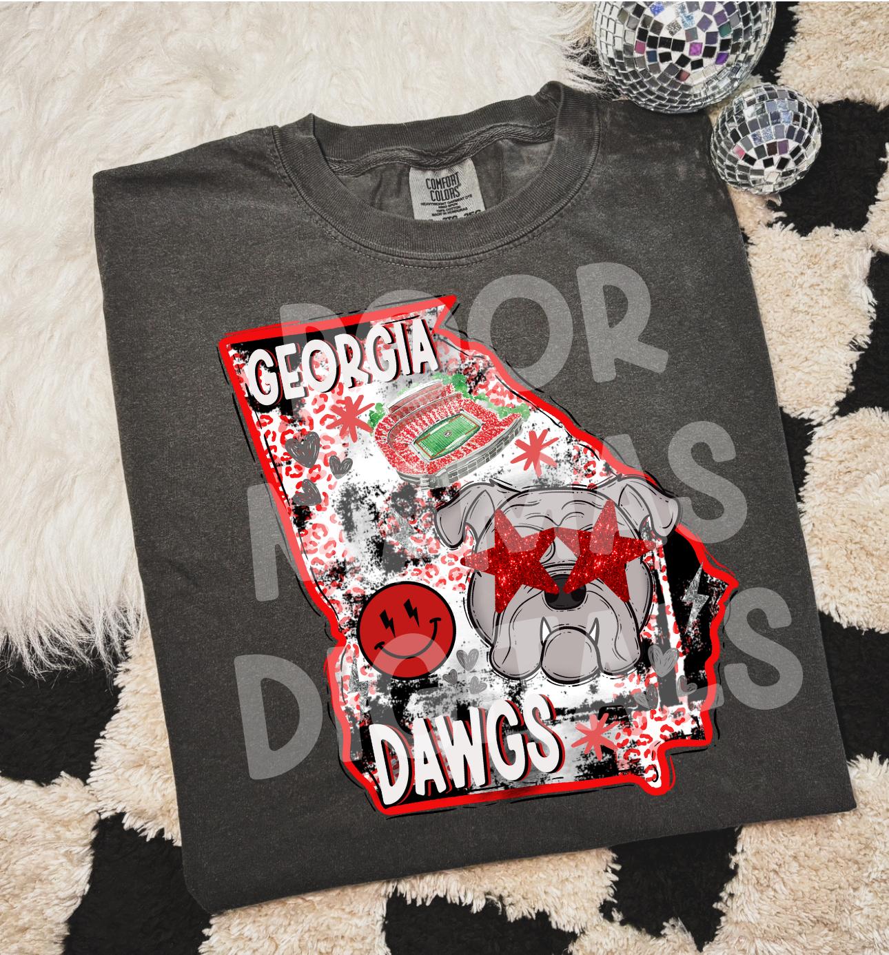 Georgia bulldogs custom preppy gameday digital download PNG