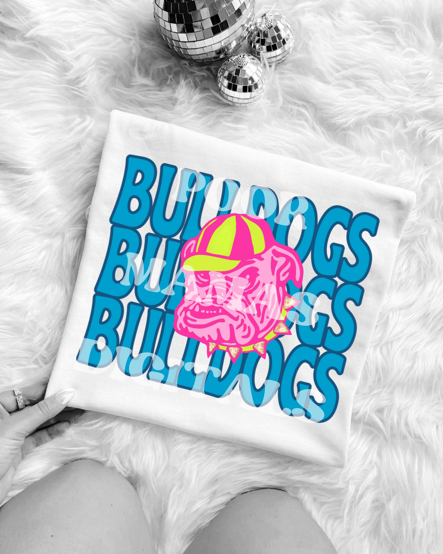 Bulldgs Preppy Mascot Gameday Graphic T-Shirt Design DIGITAL DOWNLOAD FILE PNG