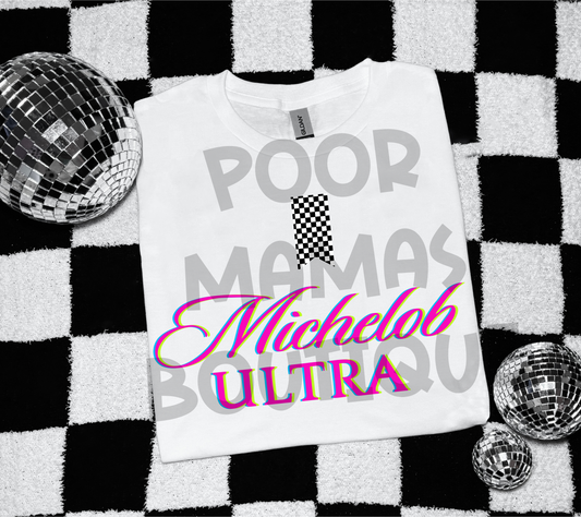 Mich ultra retro checkered summer beer digital download png