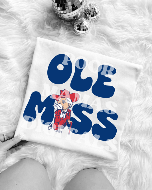 Ole Miss Mascot Gameday DIGITAL DOWNLOAD FILE PNG