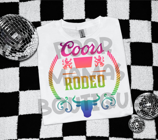 Coors rodeo preppy ombre western summer beer light digital download png