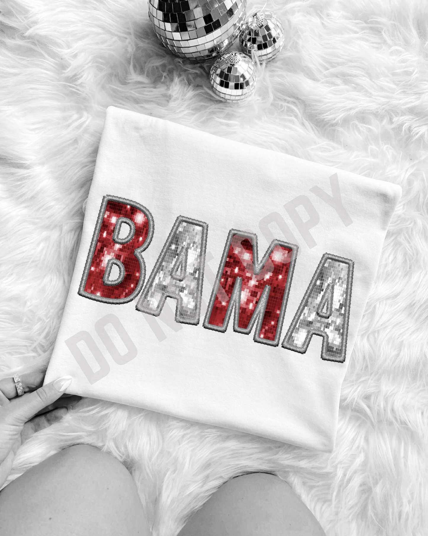 Faux embroidery disco bama gameday DIGITAL DESIGN INSTANT DOWNLOAD FILE PNG