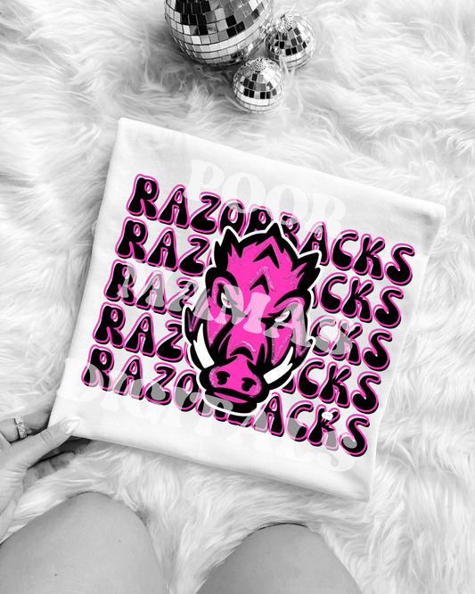 Arkansas Razorbacks Preppy Mascot Gameday Graphic T-Shirt Design DIGITAL DOWNLOAD FILE PNG