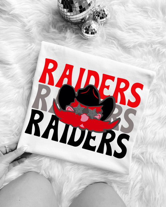 Raiders Preppy Mascot Gameday Graphic T-Shirt Design DIGITAL DOWNLOAD FILE PNG