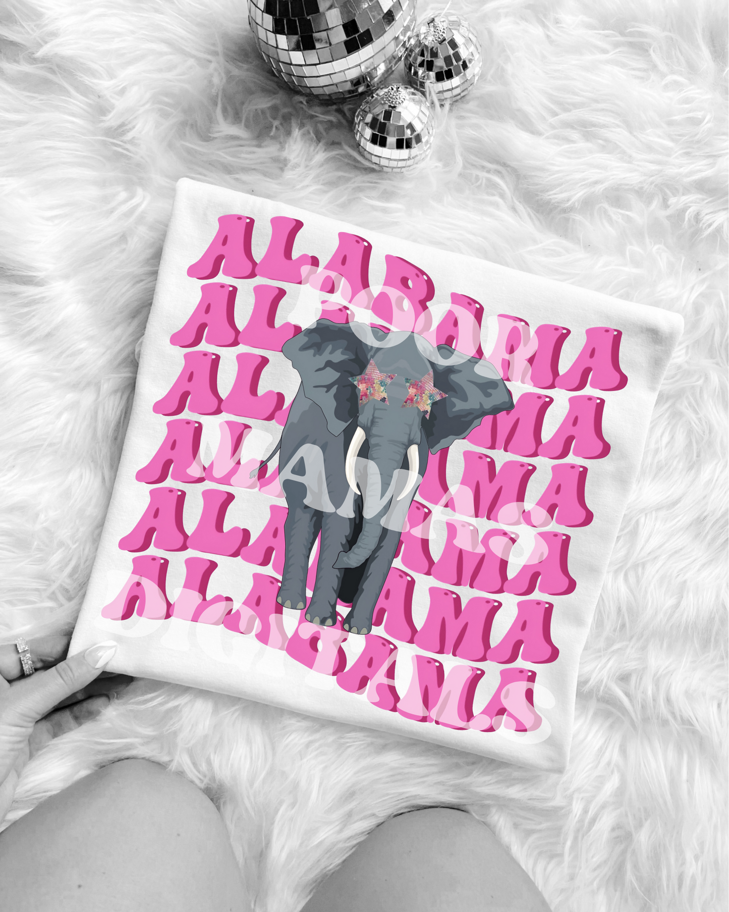 Pink Alabama Preppy Elephant Mascot Graphic T-Shirt Design DIGITAL DOWNLOAD FILE PNG (Copy)