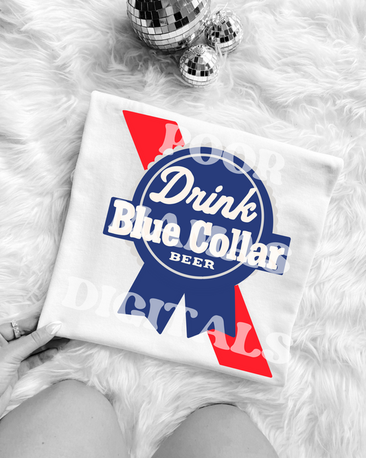 PBR Beer Drink Blue Collar Beer Western DIGITAL FILE PNG