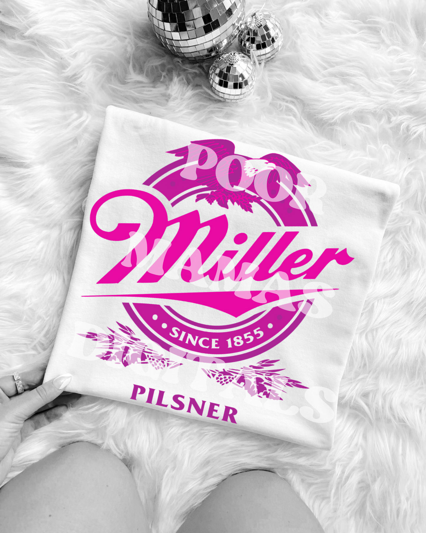 Pink Preppy Pink Miller beer DIGITAL FILE PNG