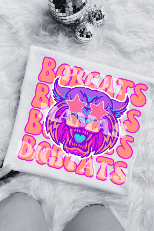 Bobcats preppy mascot Gameday DIGITAL DOWNLOAD FILE PNG