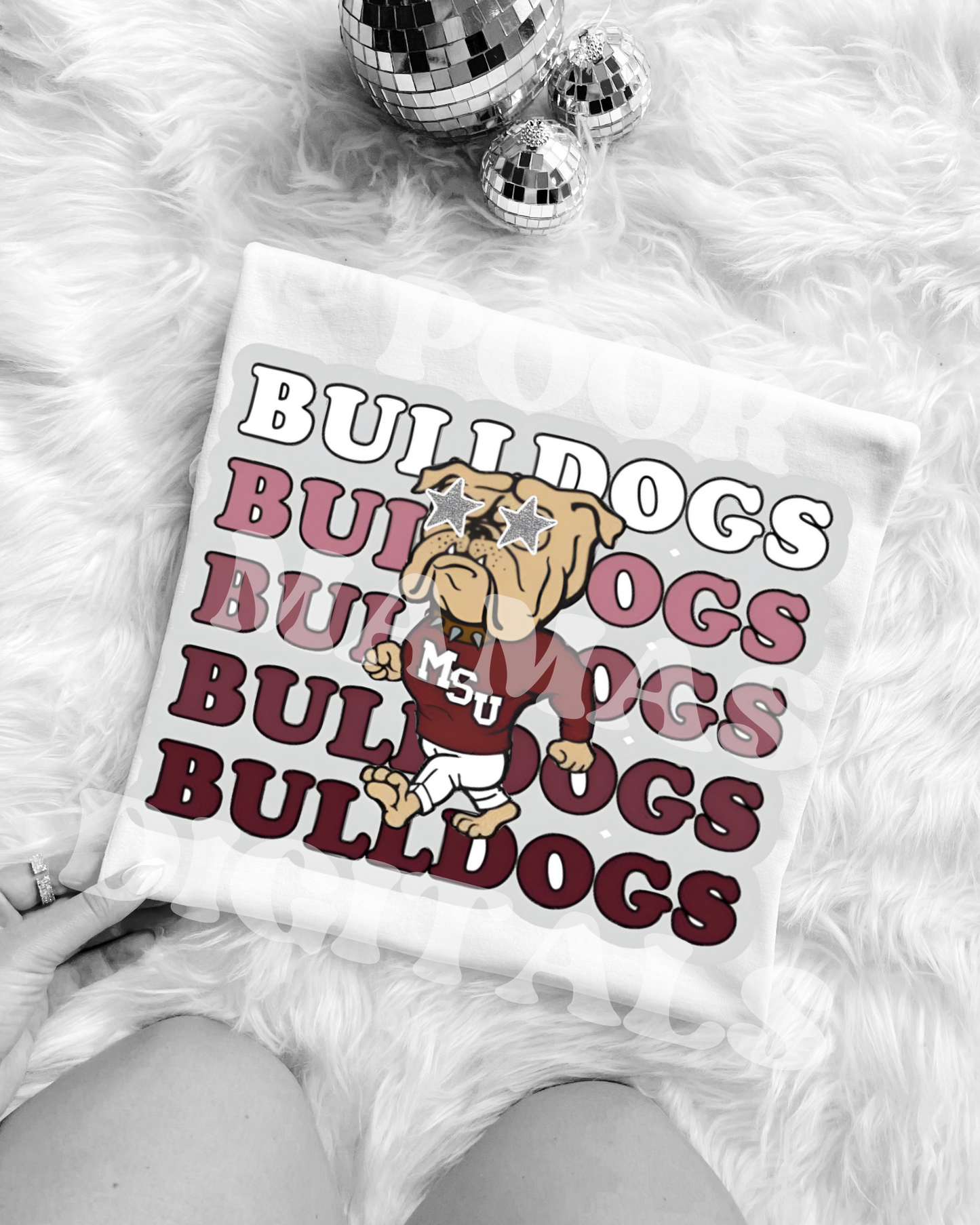 Msu bulldogs preppy gameday Graphic T-Shirt Design DIGITAL DOWNLOAD FILE PNG