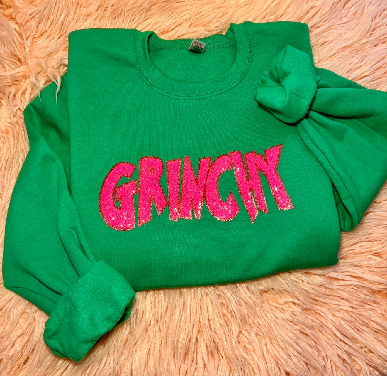 GRINCHY Sequin Christmas Crewneck