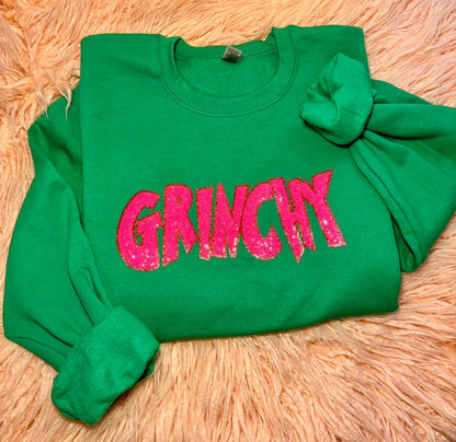 GRINCHY Sequin Christmas Crewneck