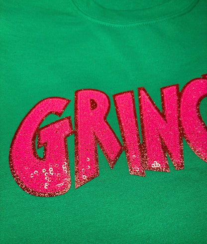 GRINCHY Sequin Christmas Crewneck