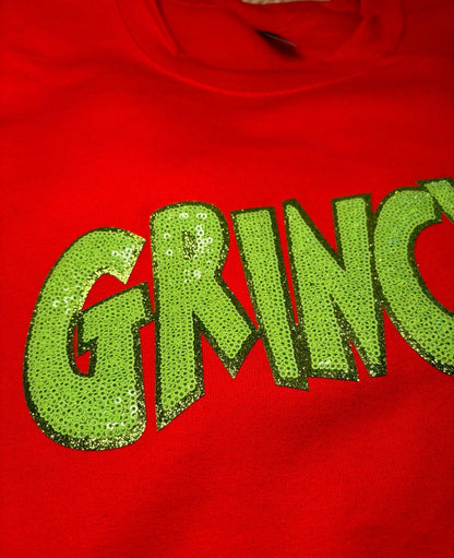 GRINCHY Sequin Christmas Crewneck