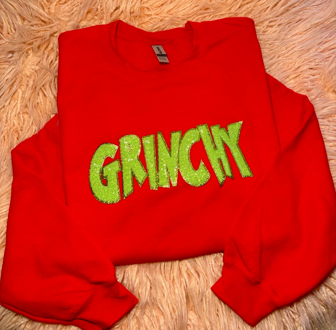GRINCHY Sequin Christmas Crewneck