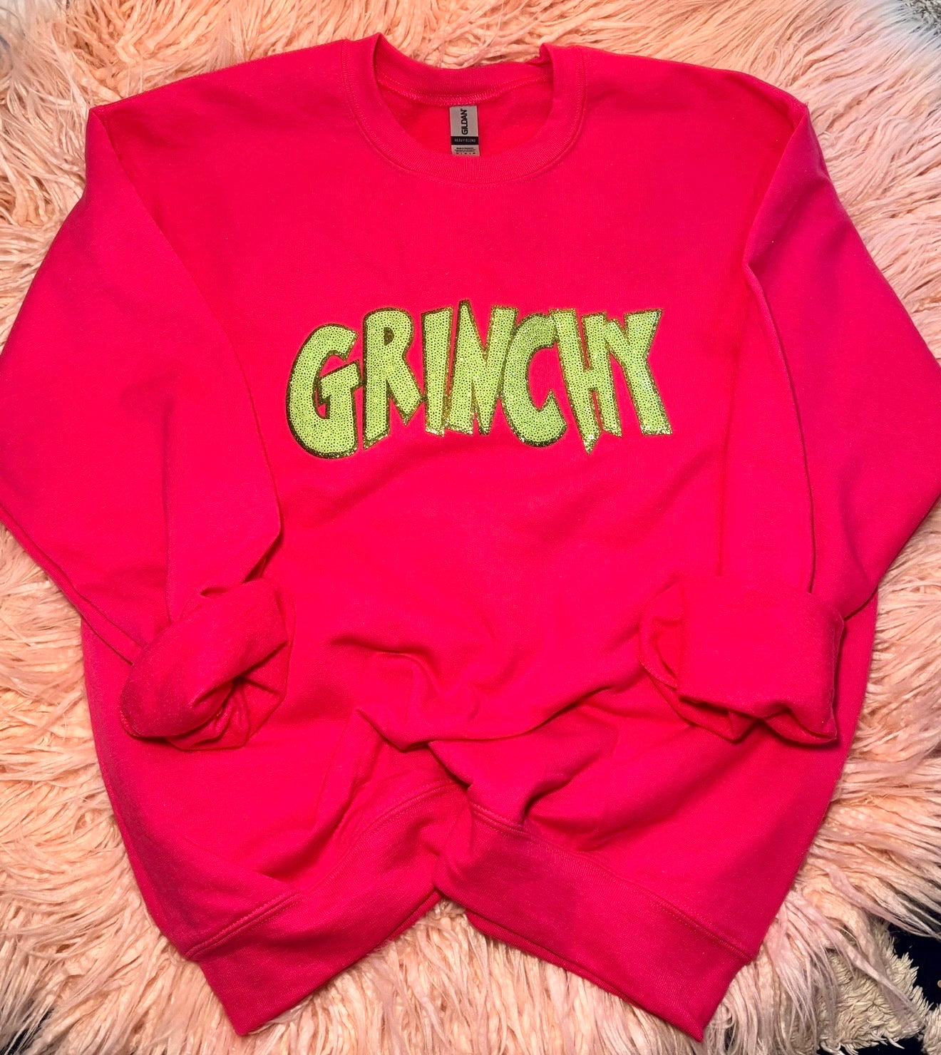 GRINCHY Sequin Christmas Crewneck