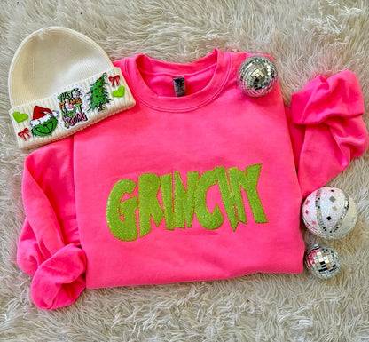 GRINCHY Sequin Christmas Crewneck