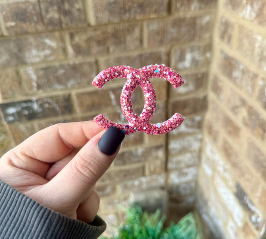 CC multi glitter iron on patch