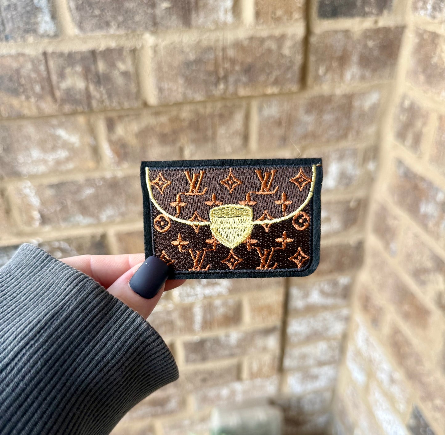Lv purse iron on patch