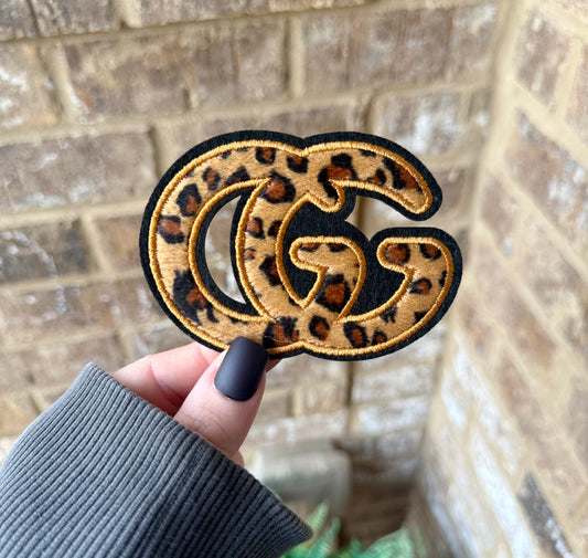 GG leopard print iron on patch