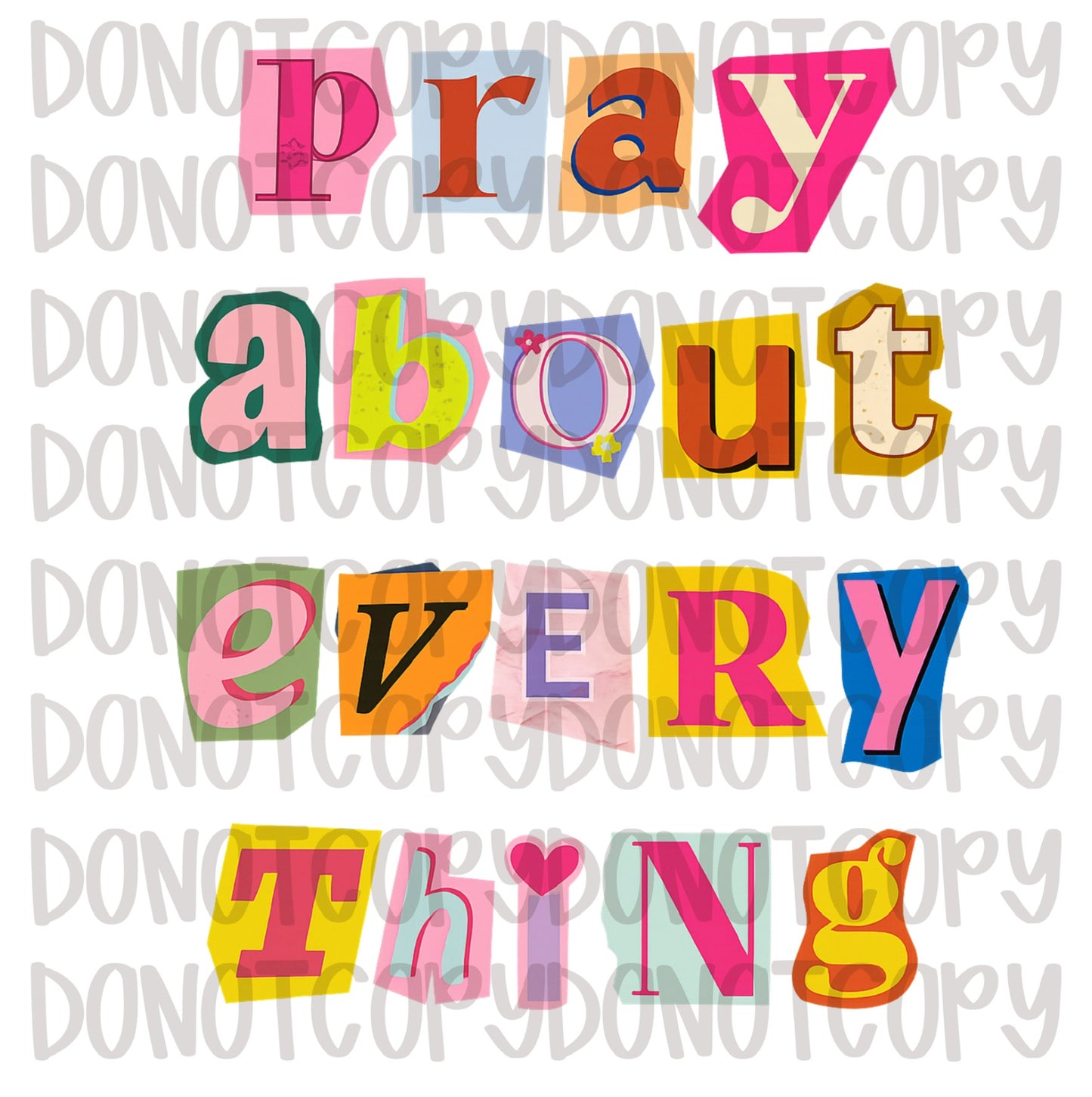 Pray about everything digital download png
