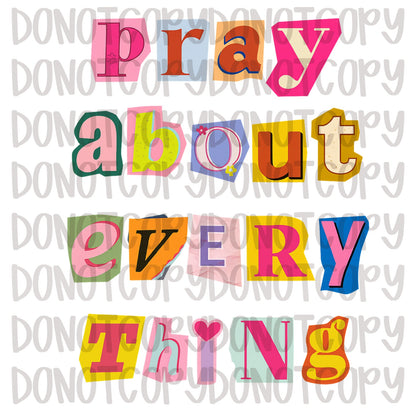 Pray about everything digital download png