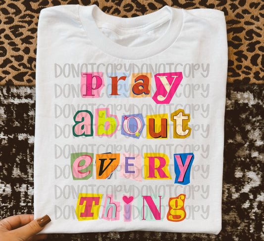 Pray about everything digital download png