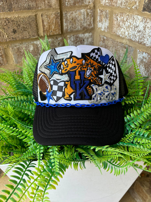 Kentucky wildcats custom gameday football trucker hat