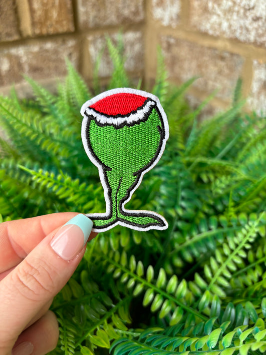 Grinch Christmas trendy iron on patch