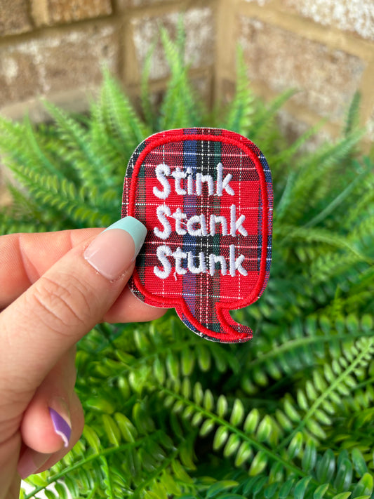 Stink stank stunk Christmas holiday iron on patch