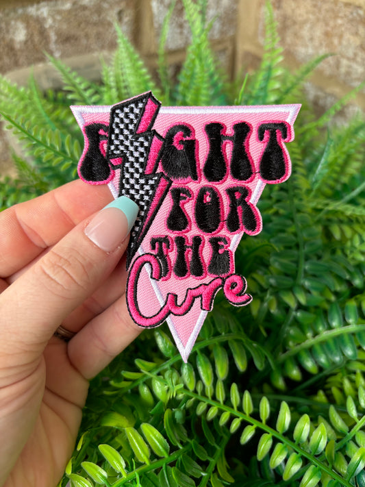 Fight for the cure breast cancer awareness iron on patch