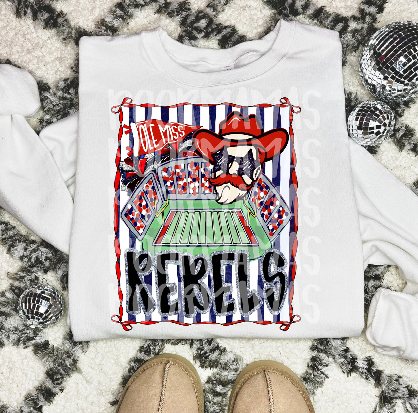 Ole Miss Rebels Stadium PNG | University of Mississippi Football Sublimation Design | Digital Download for T-Shirts, Hoodies & Fan Gear