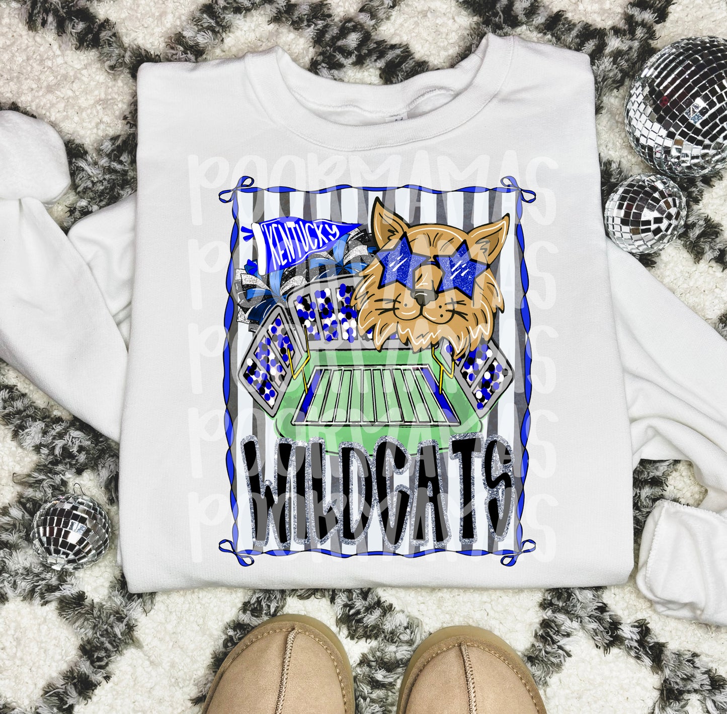 Kentucky Wildcats Stadium PNG | UK Football Sublimation Design | Digital Download for T-Shirts, Hoodies & Fan Gear